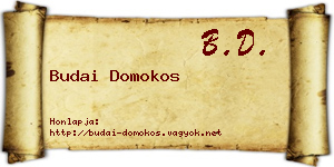 Budai Domokos névjegykártya